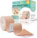 CEYOME Moleskin Tape 2 inch by 16 feet roll front view for blister prevention.