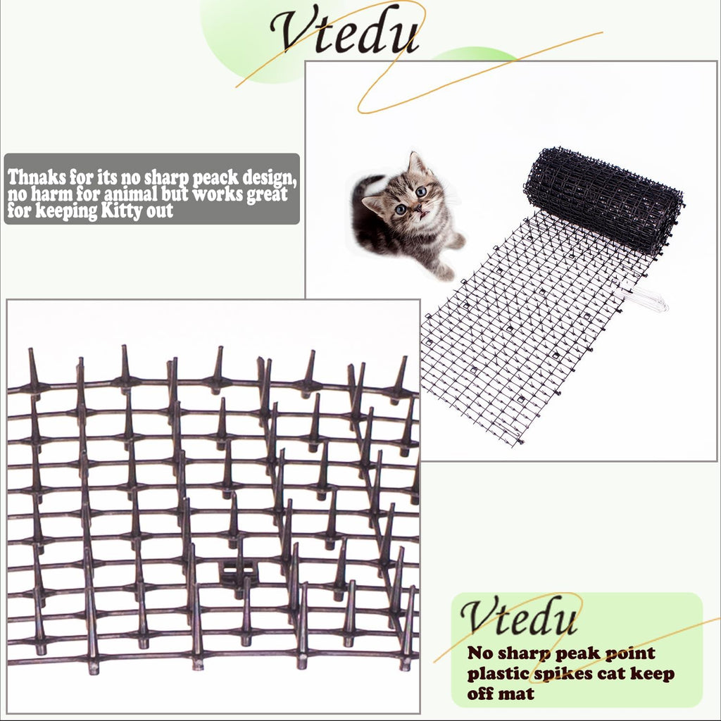 Humane plastic spike deterrent mat for small animals