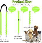 Green adjustable nylon dog grooming loops extension set layout