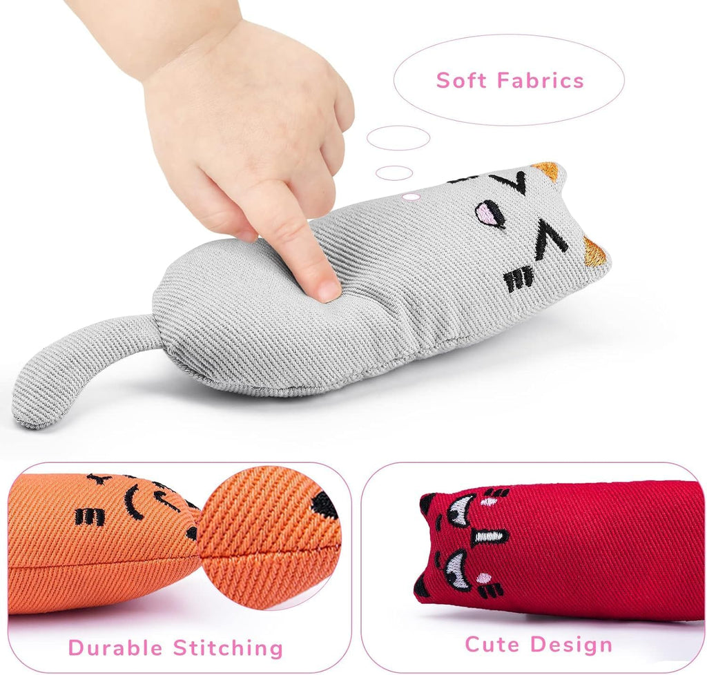 Legendog cat toy set arranged to show individual sizes and colors.