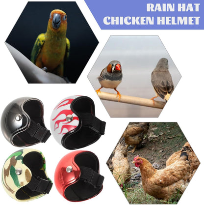 4Pcs Hens Helmet Chicken Pet Safety Helmet Bird Hens Hat Headwear Adjustable Elastic Small Pet Hard Hat Costumes Accessories for Chicken Bird Parrot Parakeet - Image 9