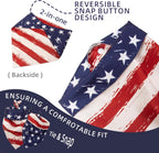 Icemood vintage flag print pet neckwear flat lay
