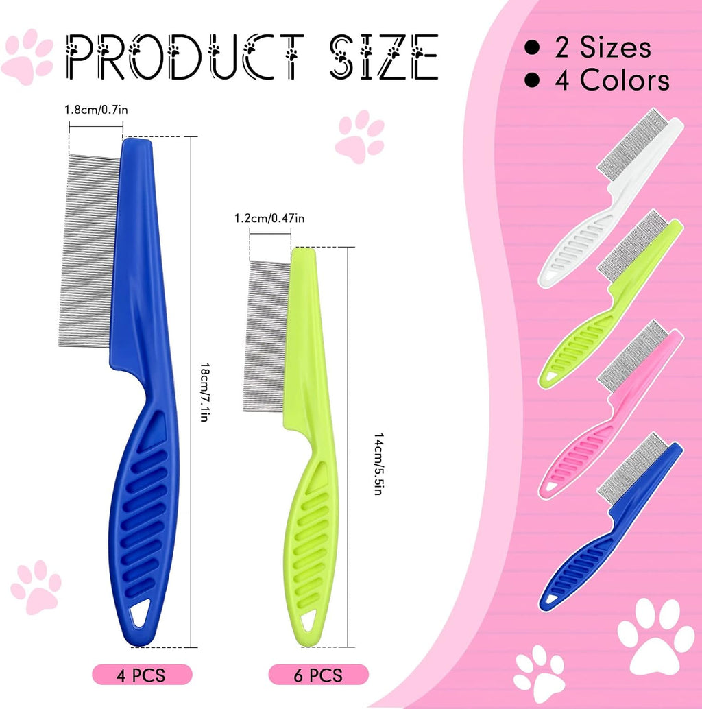 Large and small size pet grooming combs for cats and dogs