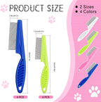 Large and small size pet grooming combs for cats and dogs