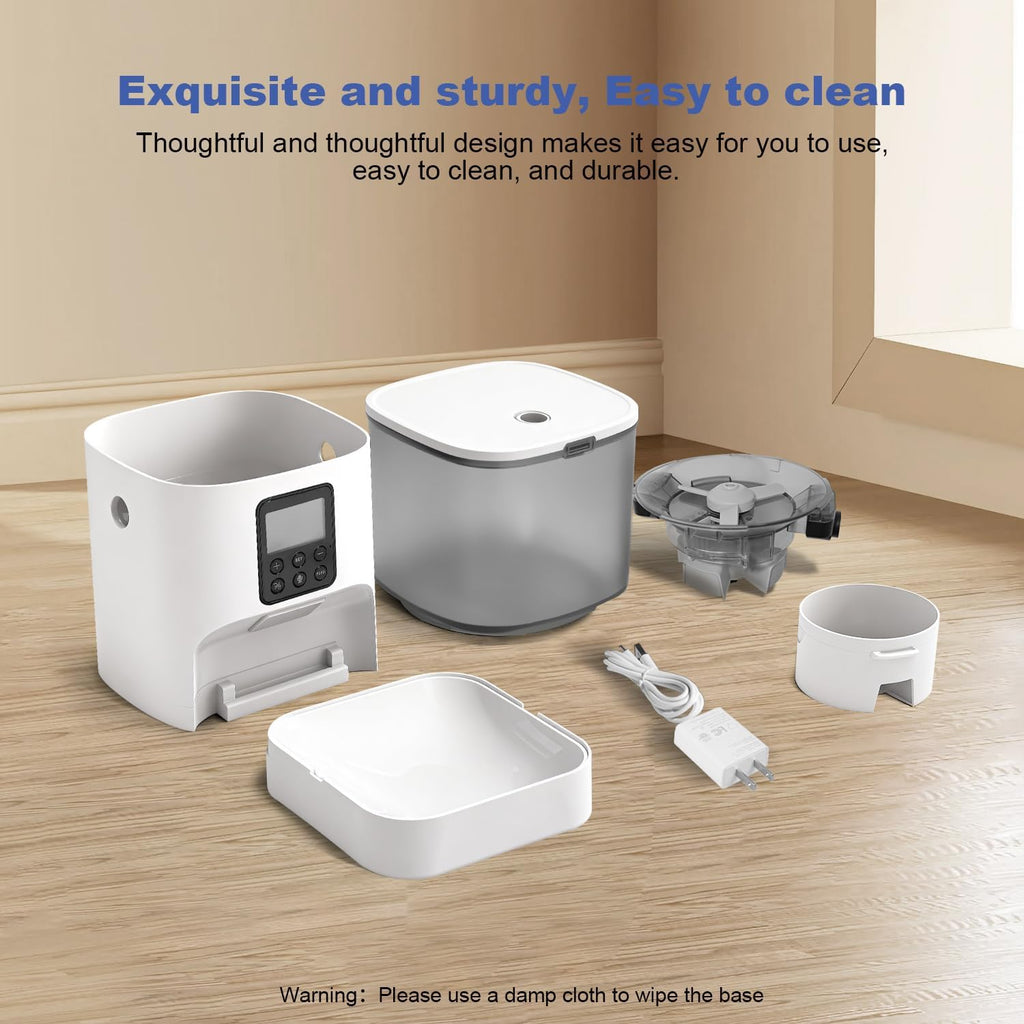 Automatic Cat Feeder,4L Timed CatDog Dry Food Dispenser - Image 2