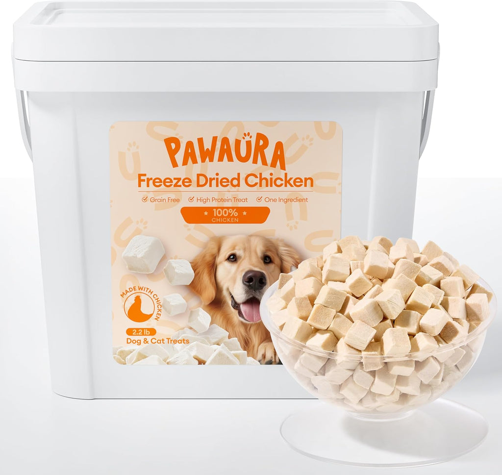 Freeze Dried Chicken Cats & Dogs Treats, High Protein Single Ingredient - No Additives | Grain Free | Training & Nutrition Supplements, Sealed Box, 1.1LB - Image 9
