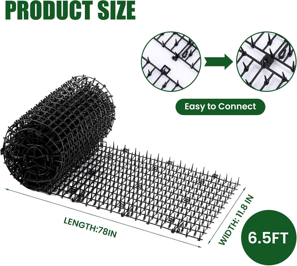 Close up of Aurnoet plastic spike deterrent mat texture