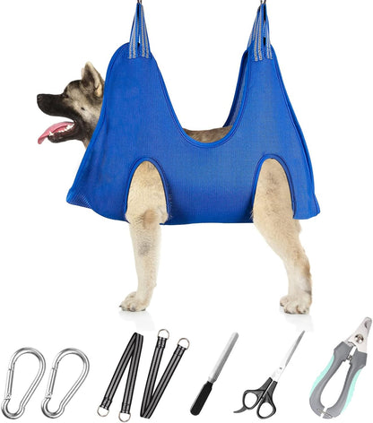 ATESON Pet Grooming Hammock with Nail Clippers/Nail Trimmers/Grooming Scissors, Dog Grooming Harness for Nail Trimming, Pet Grooming Sling Helper - Image 11