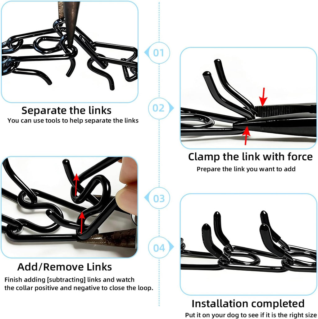 Premium imported behavior correction dog collar with extra links