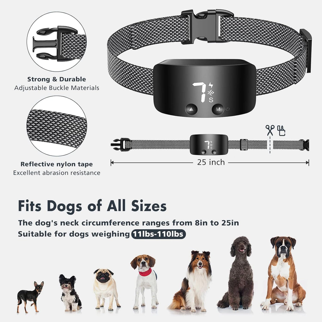 NBJU waterproof anti barking collar for large dogs