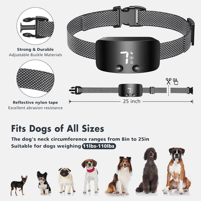 NBJU waterproof anti barking collar for large dogs