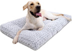 KSIIA Washable Dog Bed Anti-Slip Dog Crate Beds Deluxe Plush Kennel Pad Comfy Pet Sleeping Mat for Large Dogs, 35" x 23", Black - Image 11