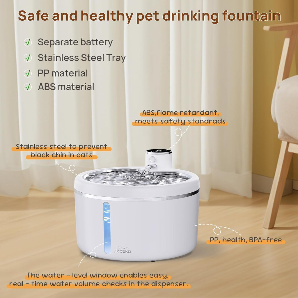 Packaging of Labeka battery operated pet water dispenser