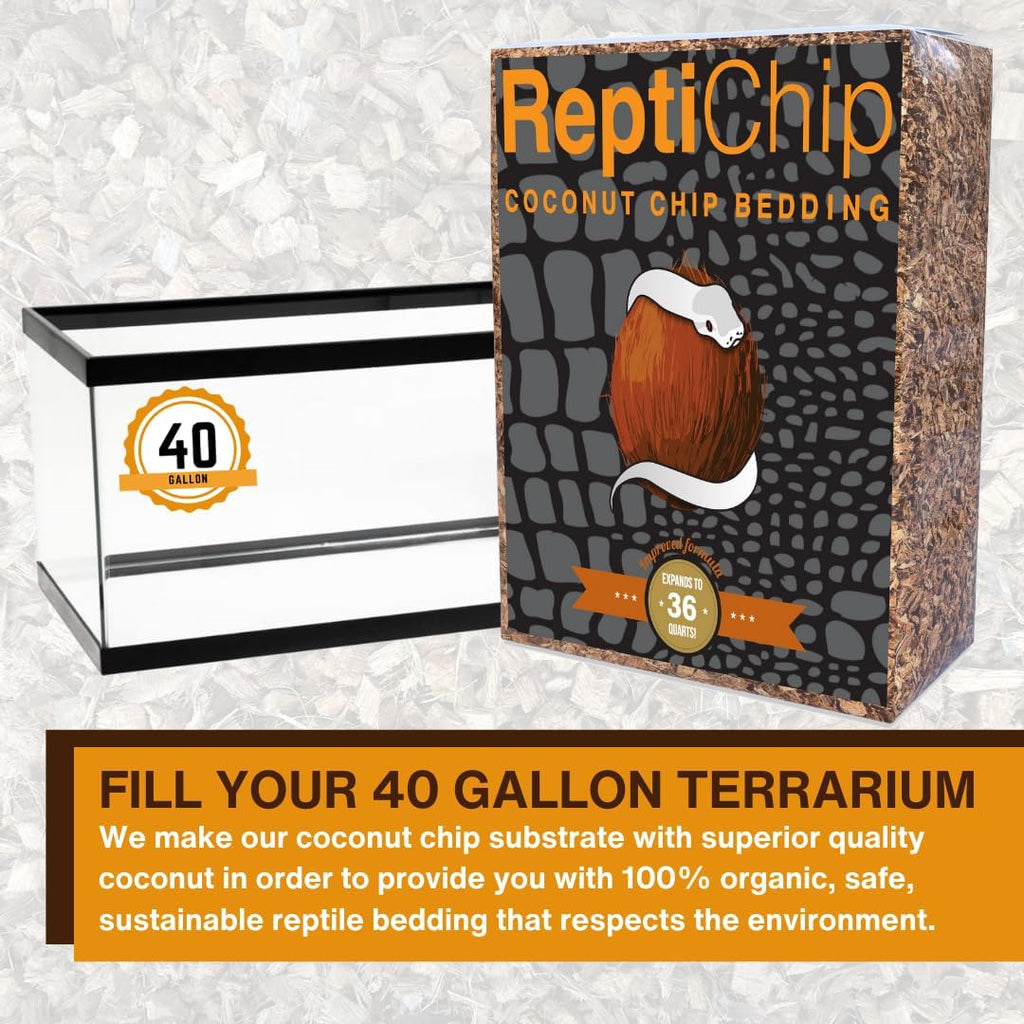 ReptiChip reptile bedding bag side profile and details