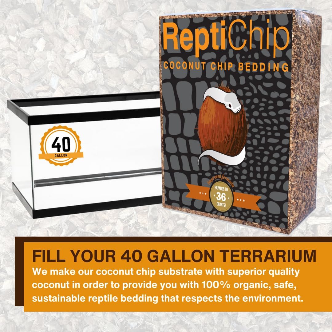 ReptiChip reptile bedding bag side profile and details