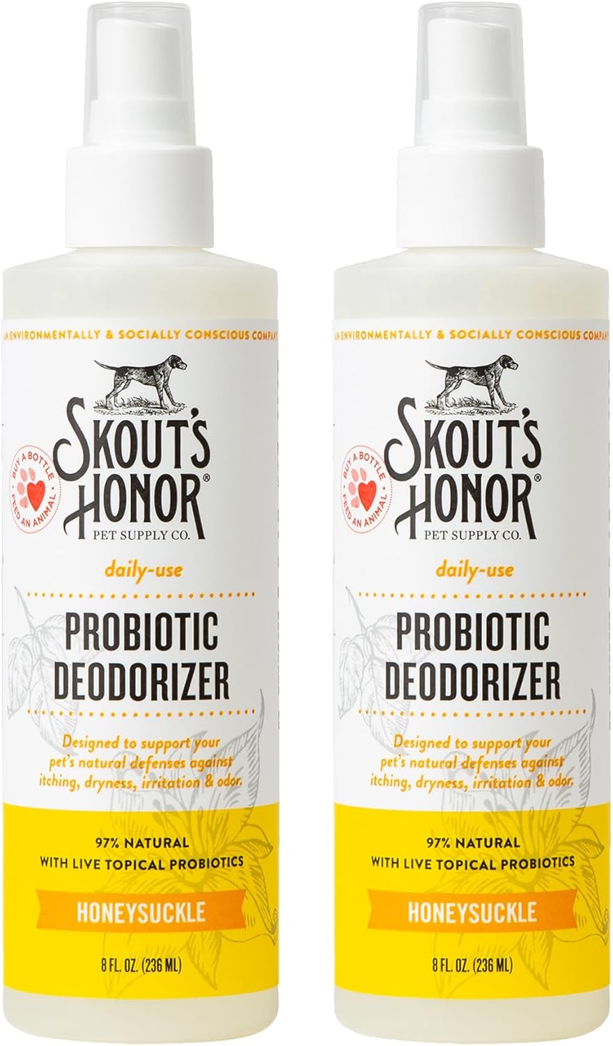 SKOUT'S HONOR Probiotic Pet Deodorizer Spray- Hydrating Daily-Use with Avocado Oil & Omega-3s, Microbiome Friendly Certiified, Paraben & Sulfate-Free, 97% Natural, 8oz, Sunkissed Coconut - Image 14