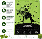Close up view of the unscented leak proof pet waste rolls inside the capsule dispenser.
