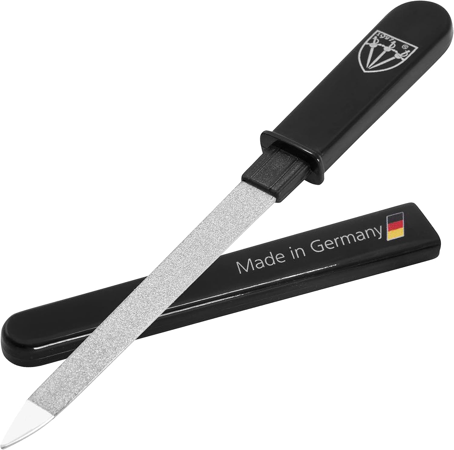 3 Swords Germany sapphire metal pocket nail file front view