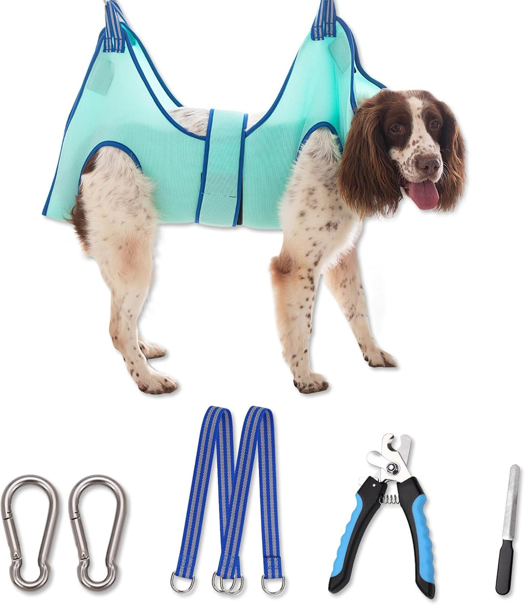 Kkiimatt Dog Grooming Hammock, Medium Hanging Harness Holder Hanger for Nail Clipping,Nail Trimming Hammock,Dog Sling Restraint with Thick Fabric Neck Support for Claw Care - Image 13