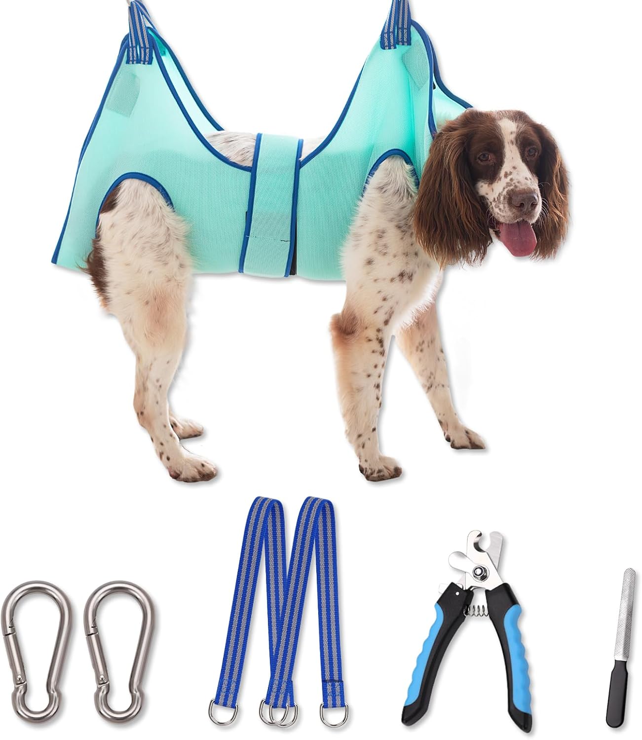 Kkiimatt Dog Grooming Hammock, Medium Hanging Harness Holder Hanger for Nail Clipping,Nail Trimming Hammock,Dog Sling Restraint with Thick Fabric Neck Support for Claw Care - Image 13