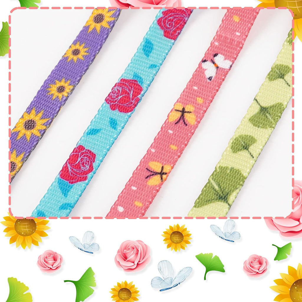 4 Pack Kitten Collars, Breakaway Kitten Collar with Bell, Floral - Image 7