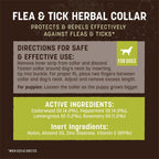 Close up of Earth Animal natural flea and tick collar for dog neck sizing