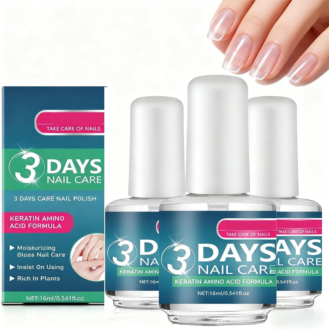 Cosemi 3 Day Nail Strengthener front view bottle
