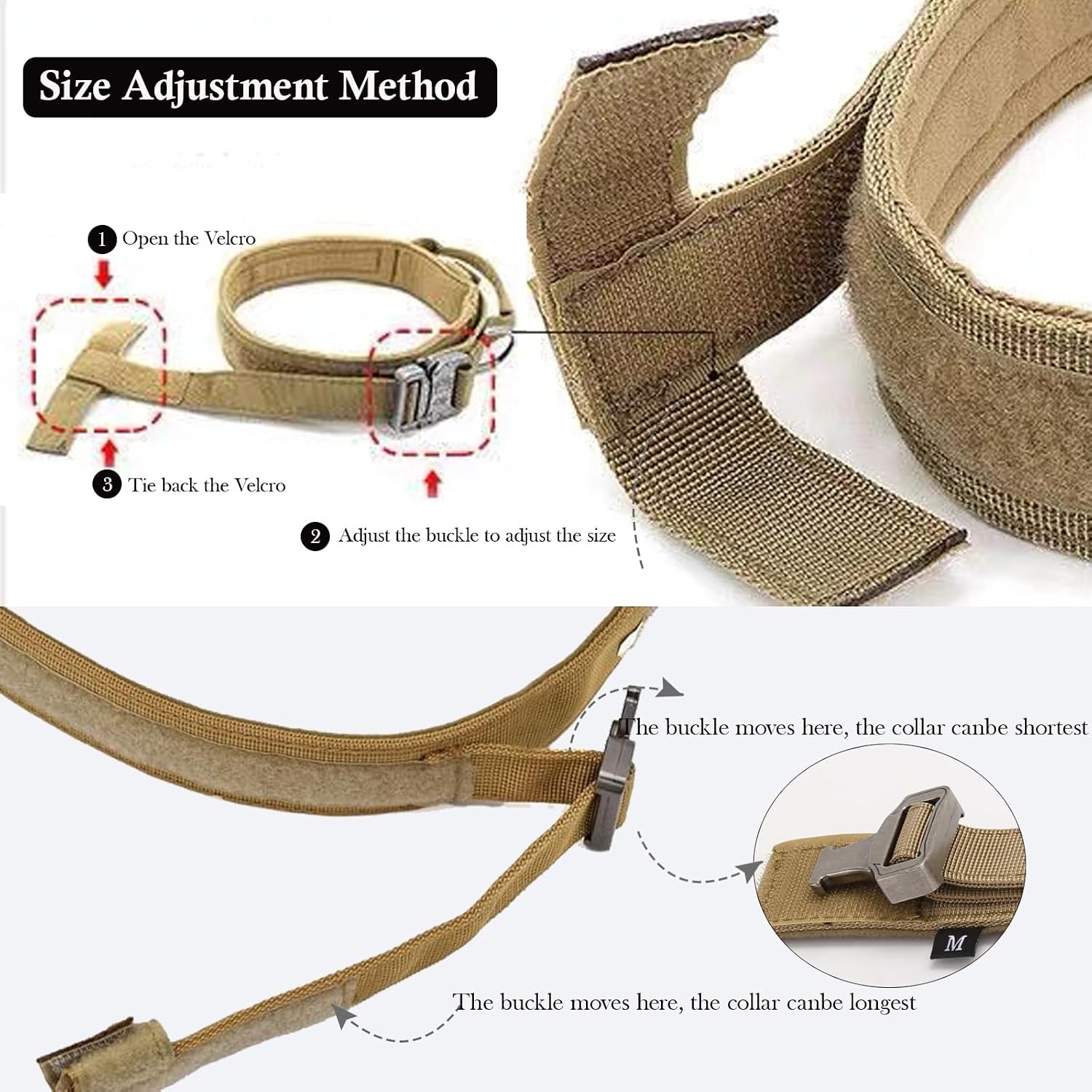 Durable nylon dog collar for large breeds