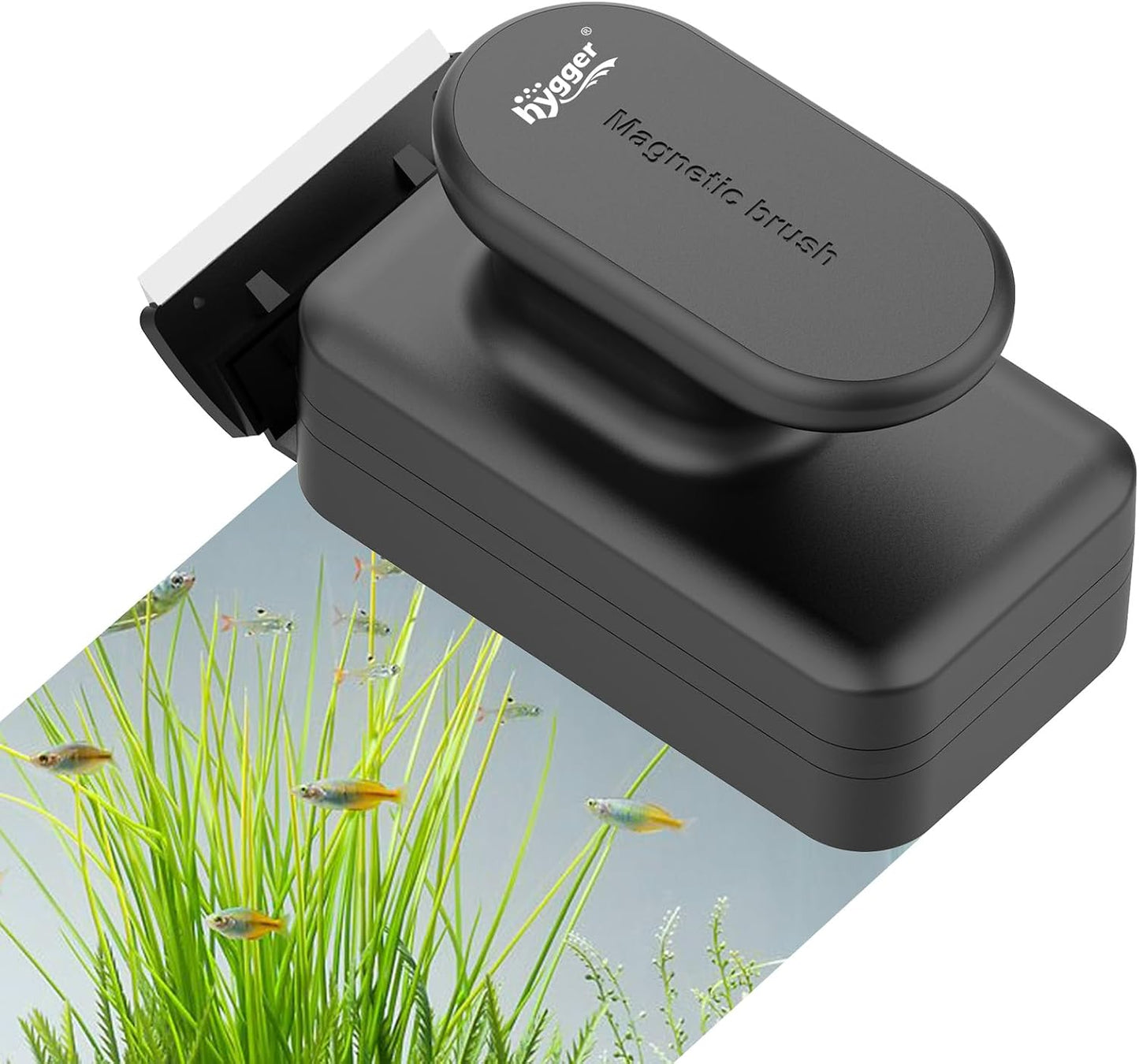 hygger Aquarium Magnetic Glass Clean Tool, Algae Scraper for 0.2 Inch Thick Fish Tank Floating Scrubber Brush with Two Detachable Blades - Image 9