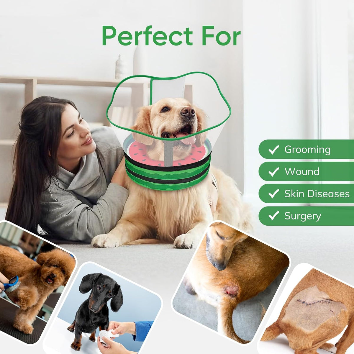 Anti lick protective e collar alternative for large dog breeds
