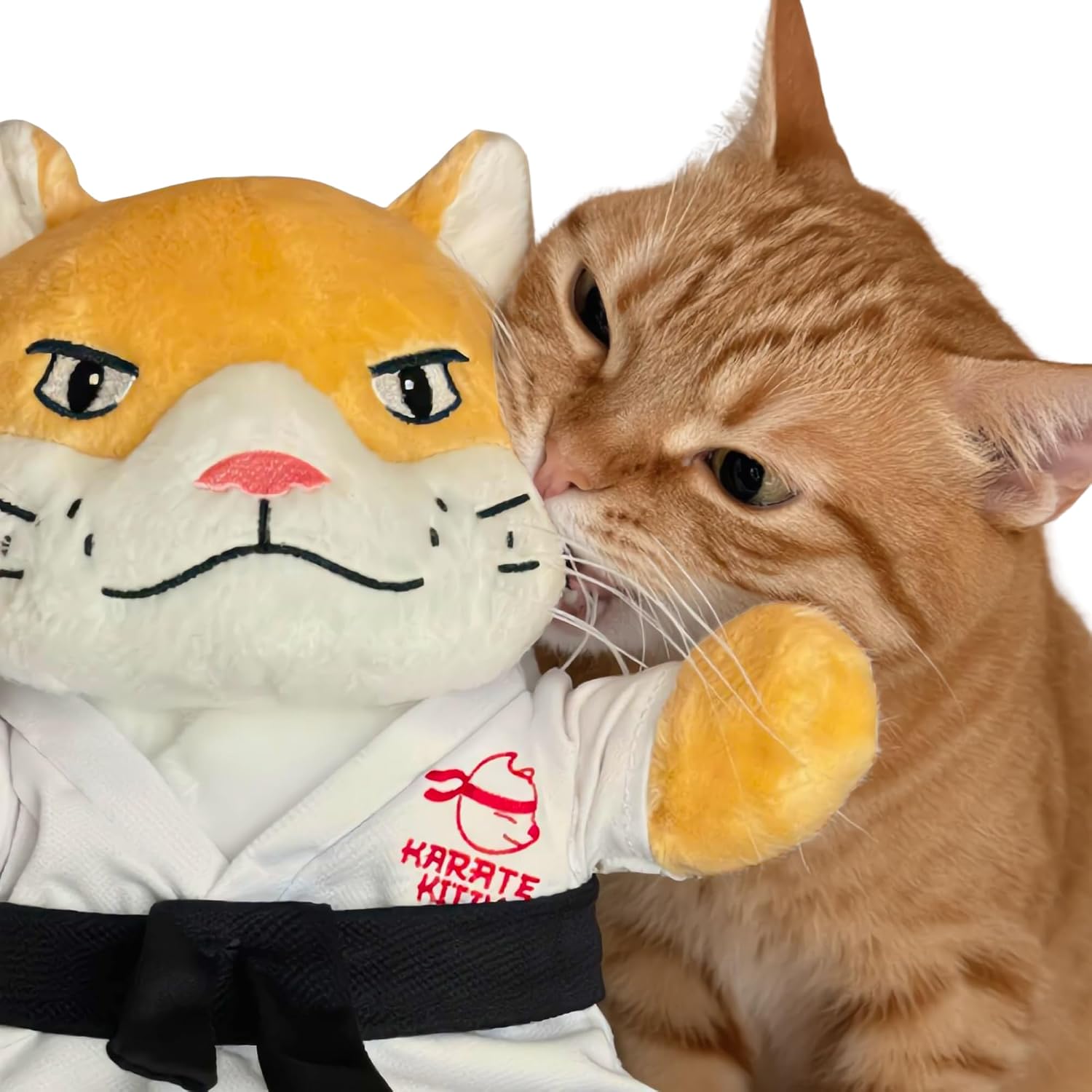 KARATE KITTY Cat Wrestling Glove puppet toy front view for interactive play.