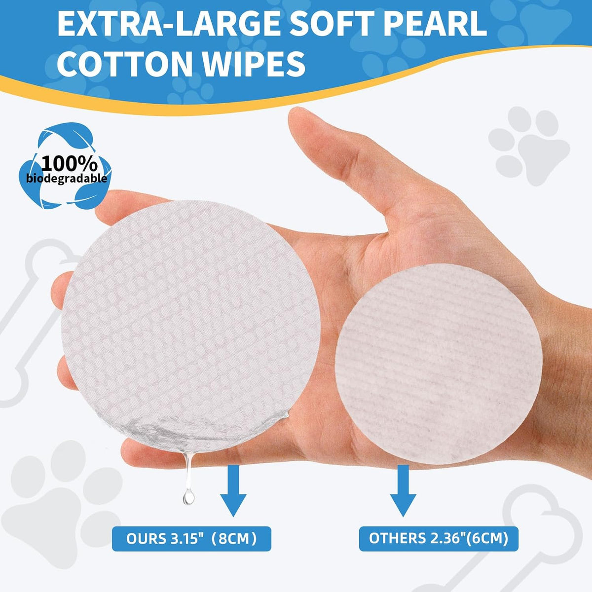 Two pack bundle of Yibesi eye wash pads for dogs and cats.