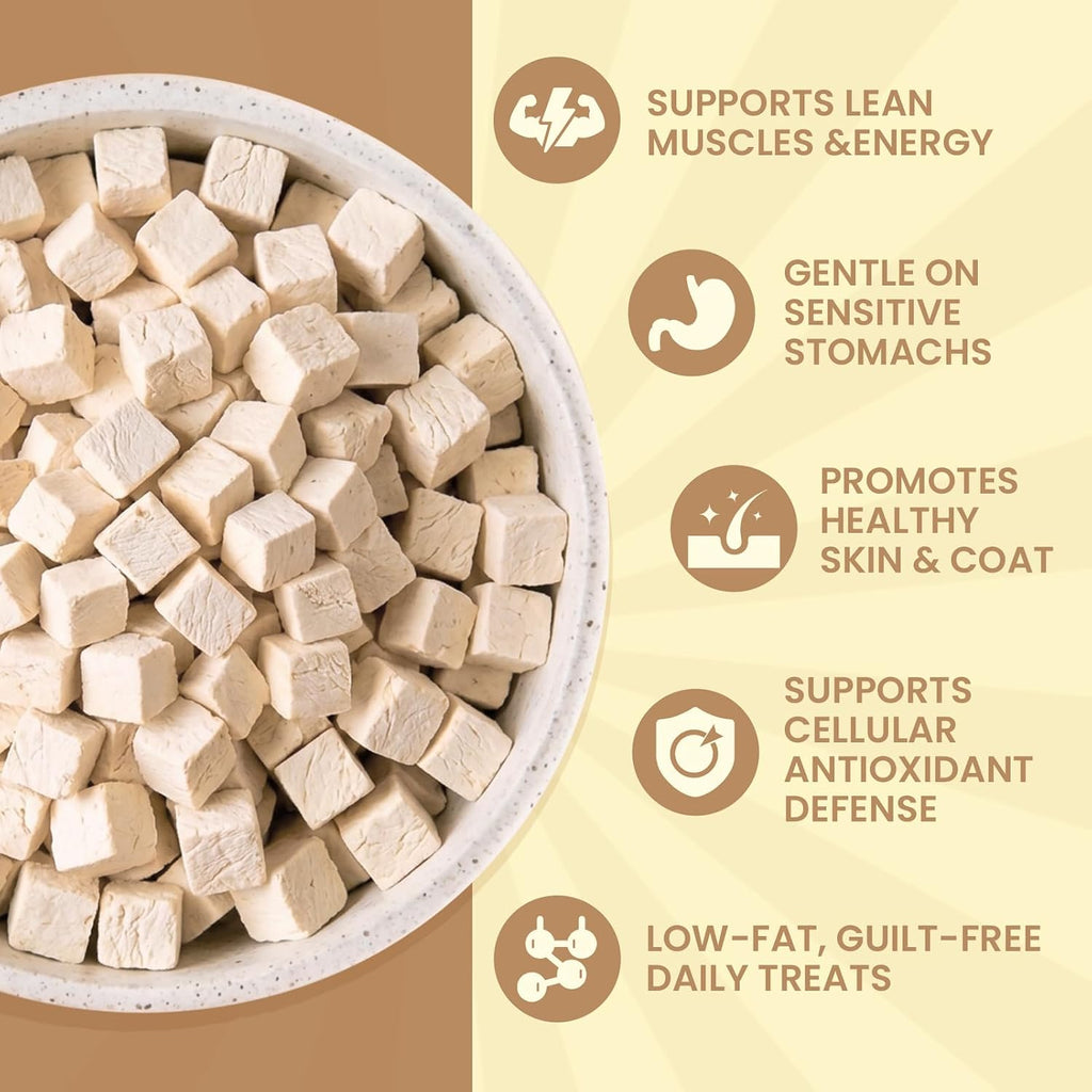 High protein freeze dried chicken pieces for pet training