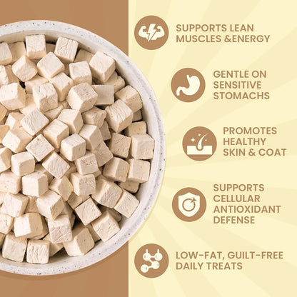 High protein freeze dried chicken pieces for pet training