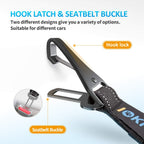 Iokheira adjustable dog car harness tether showing buckle