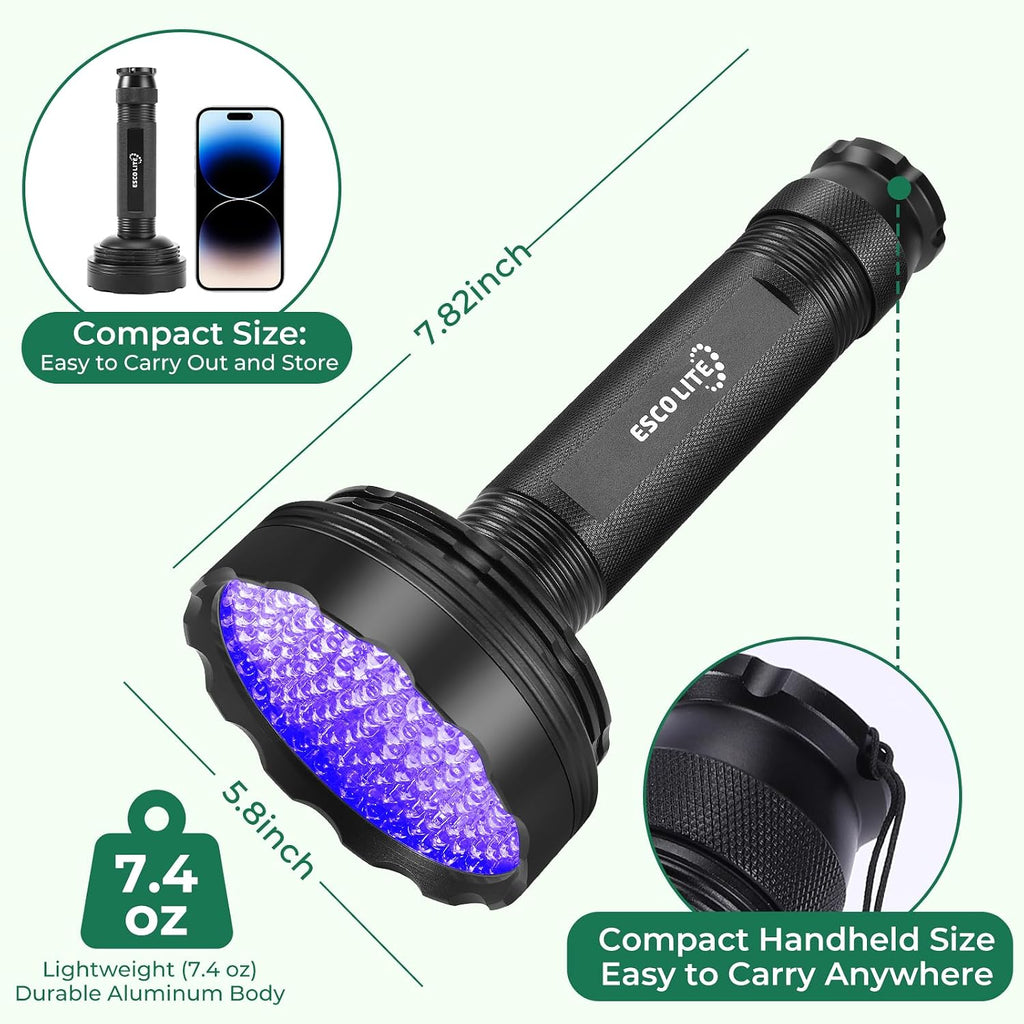 ESCO LITE ultraviolet black light checking currency and passport authenticity
