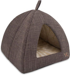 Best Pet Supplies Cat Bed for Indoor Cat, Domed Tent House with Removable Pillow, Covered Cat Cave for Small Dog, Puppies and All Breeds of Cats - Gray, 16 x 16 x H:16" - Image 14