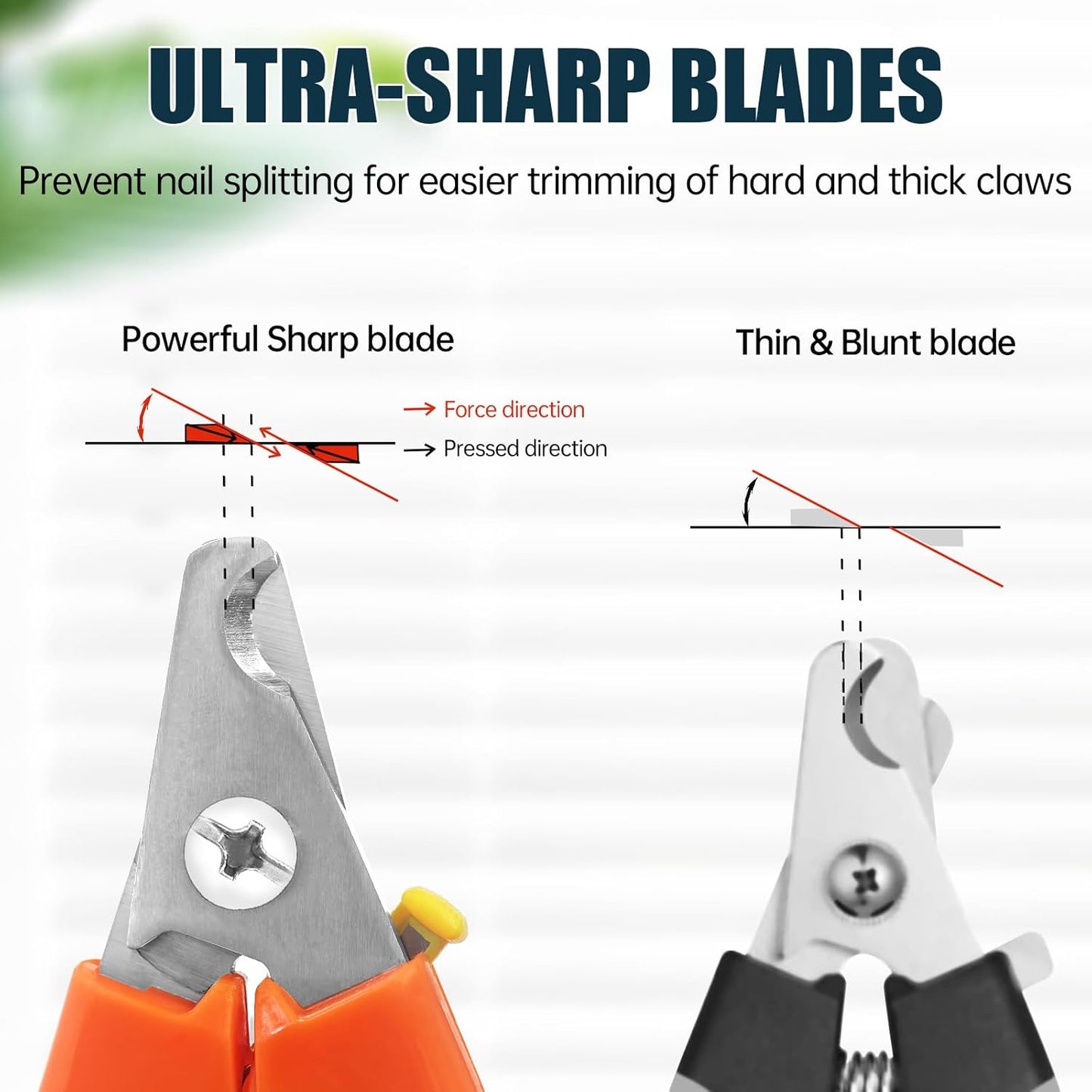 Close up of Bitbat nail trimmer blade and safety guard mechanism