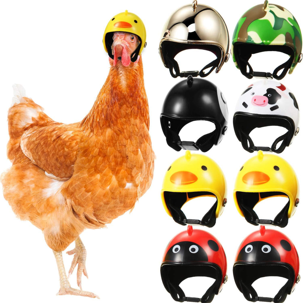 Skylety chicken helmet front view showing camouflage design