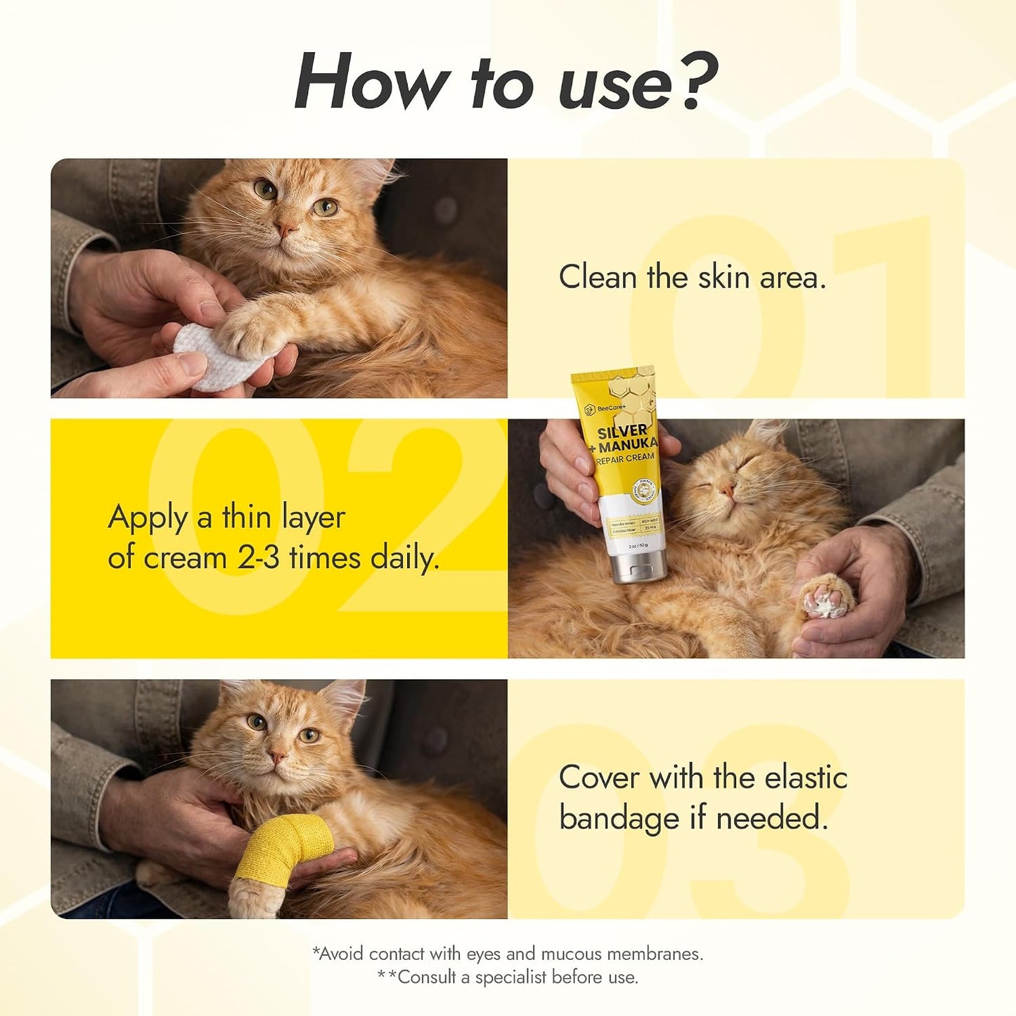 Natural canine hot spot ointment showing the texture of the repair cream