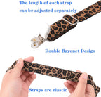 Leopard pattern pet diaper suspender harness designed to prevent slipping during movement