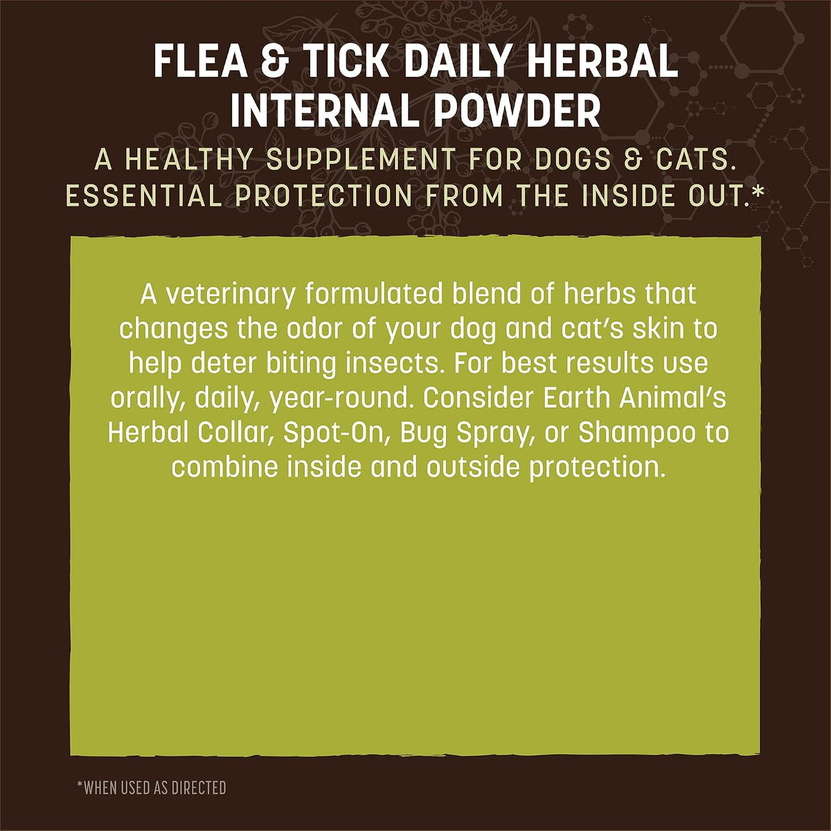 USA imported Earth Animal holistic veterinary formulated internal powder for pets