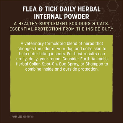 USA imported Earth Animal holistic veterinary formulated internal powder for pets