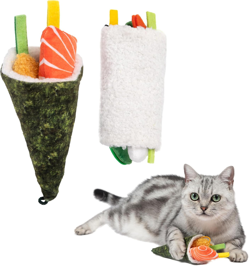 Catify by Best Pet Supplies Interactive Cat Toys - Plush, Motion-Activated & Squeaking Toys with Premium North American Catnip for Indoor Cats & Kittens - Squeaking Mice Set, Beige & Gray - Image 12