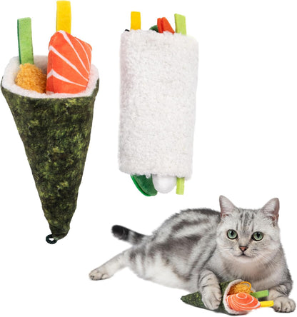 Catify by Best Pet Supplies Interactive Cat Toys - Plush, Motion-Activated & Squeaking Toys with Premium North American Catnip for Indoor Cats & Kittens - Squeaking Mice Set, Beige & Gray - Image 12