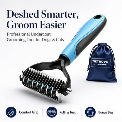 Sodknow Tiktrove double sided pet comb packaging contents for medium to large breeds.
