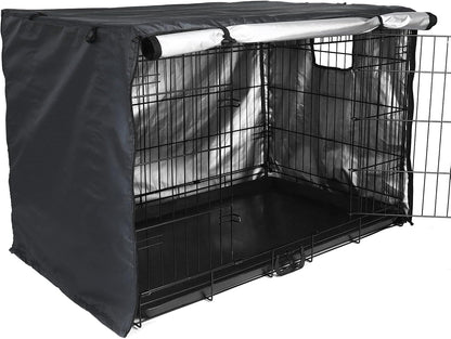 Medibot thirty six inch pet crate cover with breathable air vent window open