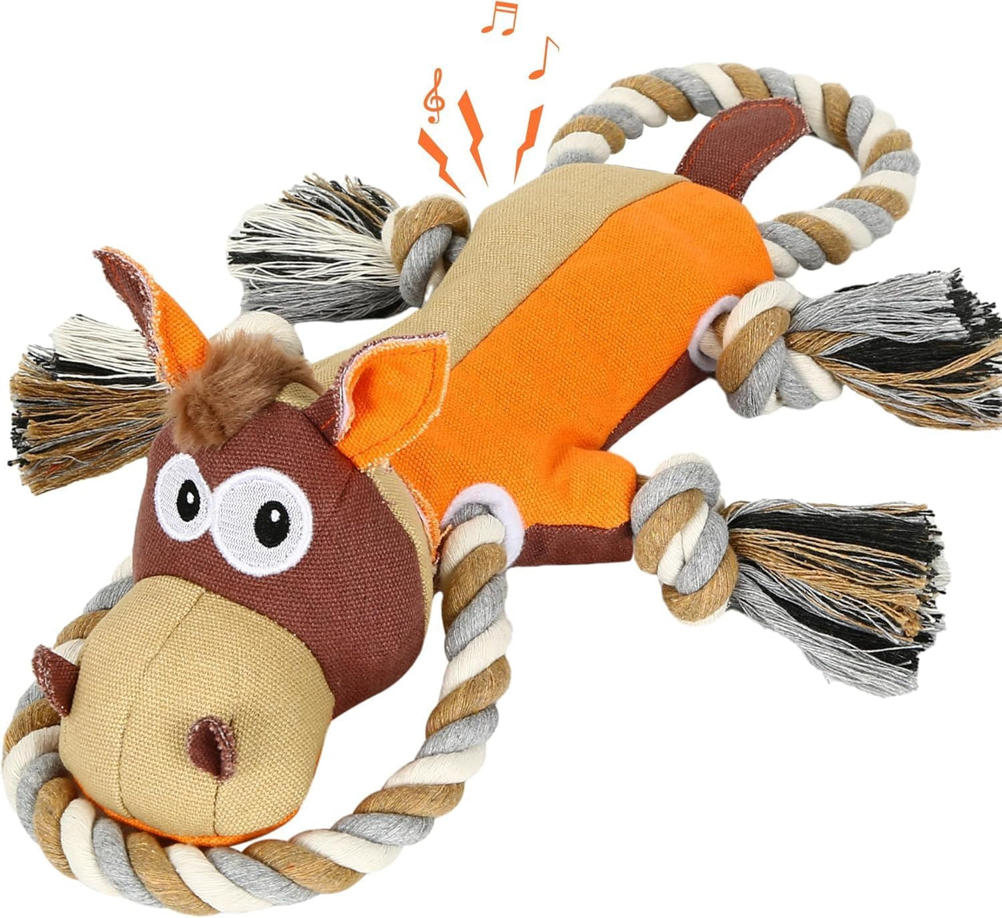 Machine washable premium indestructible dog toy in auburn color