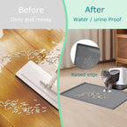 Raised outer edges of Jacooxi waterproof cat mat preventing liquid spills