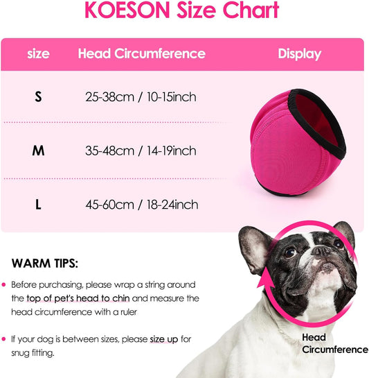 KOESON water resistant dog ear wraps protecting pet ears during a bath